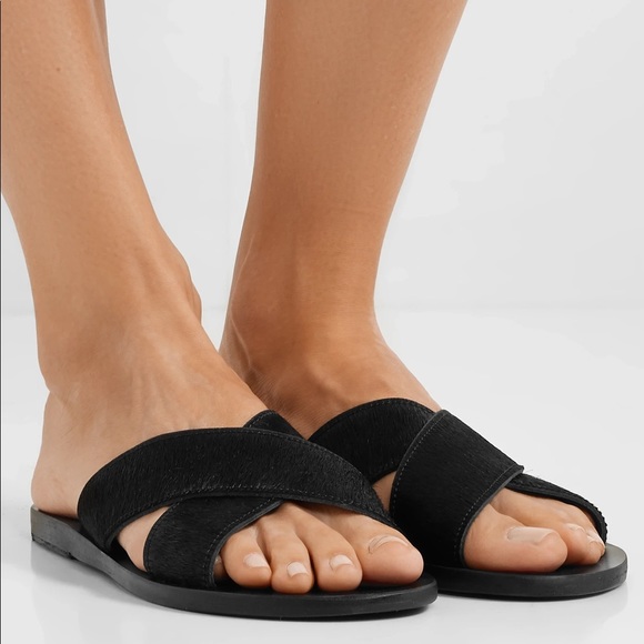 Ancient Greek Sandals Thais Calf Hair Slides